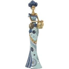 Figura Decorativa Alexandra House Living Azul Dorado Plástico Africana 11 x 15 x 45 cm Precio: 52.69000055. SKU: B14FEQPS6M