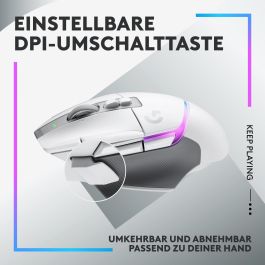 Logitech G502 X PLUS WHITE/PREMIUM EER2 - Ratón Gaming Inalámbrico Ligero con Iluminación RGB