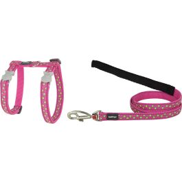 Red Dingo Arnés y Correa para Gato Ajustable Rd Style Lime On Hot Pink 12mm - Nylon - Cuello 21-35cm, Cuerpo 27-48cm Precio: 16.50000044. SKU: B1D6SYD952