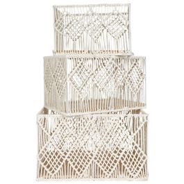 Juego De 3 Cestas Rectang. Boho Home Deco Factory Precio: 32.49999984. SKU: B1BM2W8242