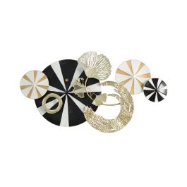 DKD Home Decor Decoración de Pared Estilo Moderno de Metal, Colores Negro y Dorado, con Medidas 91 cm Ancho x 49.5 cm Alto x 8.3 cm Largo Precio: 45.50000026. SKU: S3039397