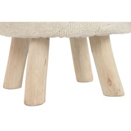 DKD Home Decor Carpets 2c25 Reposapiés Boho Crudo 40 x 40 x 40 cm