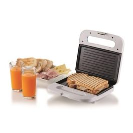 Ariete Sandwichera Breakfast Blanca con Placas Antiadherentes, Luz de Encendido y Asa Fría Ariete Sandwichera Breakfast Blanca con Placas Antiadherentes, Luz de Encendido y Asa Fría