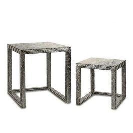 Giftdecor Juego de 2 Mesas Nácar Gris Degradado 42.5x61x60 cm Precio: 118.49999964. SKU: S3603676