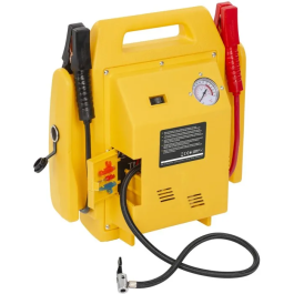 Powerplus Fuente de Alimentación y Compresor 4 en 1 AABLL52648 - Incluye Cable de 12V DC