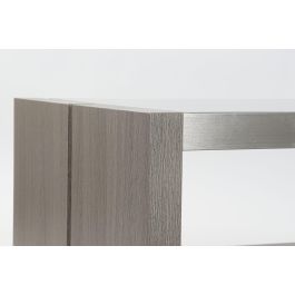 DKD Home Decor Mesa Centro Gris Roble Aluminio Cristal Templado 120 x 60 x 37.5 cm