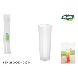 Set de 10 vasos tubo PP 330 ml Algon (50 Cajas) Precio: 56.89999953. SKU: B14VGD9YYR