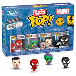 Funko Bitty POP! Marvel Spider-Man - Blister de 4 figuras con 1 Bitty Pop! misterioso raro o hiperraro