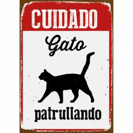 Placa Magnet & Steel ["Cuidado Gato Patrullando"] 14,8 x 21 cm Precio: 8.49999953. SKU: B1FZSCHT7B