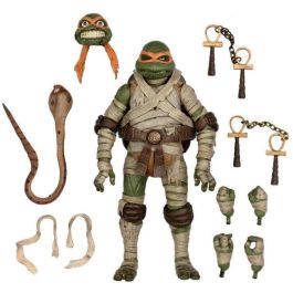 NECA Tortugas Ninja Figura Ultimate Michelangelo Mummy 18cm Articulada con Accesorios