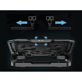 Conceptronic Thyia01B Base Refrigeración Portátil Gaming RGB 6 Ventiladores Ajustable hasta 17" Gris