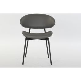 DKD Home Decor Silla Loft Gris 57 x 77 x 57 cm (2 Unidades) Metal Pu