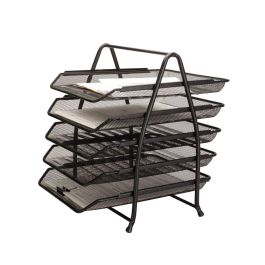 Bandeja Sobremesa Metalica Q-Connect Kf18474 Rejilla Negro 5 Bandejas Movibles 350x275x375 mm Bandeja Sobremesa Metalica Q-Connect Kf18474 Rejilla Negro 5 Bandejas Movibles 350x275x375 mm