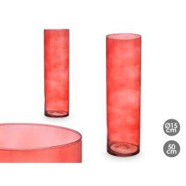 Jarrón de Cristal Cilíndrico Giftdecor - 15 cm de diámetro x 50 cm de alto, Color Teja Precio: 11.49999972. SKU: B12QTAX3T9