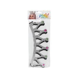 Corona Plateada Fantasía para Reina o Rey Mujer Adulta - Accesorio para Fiestas y Disfraces