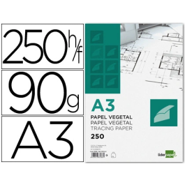 Liderpapel Papel Vegetal 90gr 297x420mm (Din A3) Precio: 54.58999942. SKU: B1BFHPZP26
