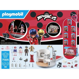 Playmobil Miraculous: Desfile de Moda en París con Marinette y Adrien, Set de Juego para Niños y Niñas con Accesorios de Maquillaje y Vestuario
