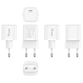 Equip 245520 Cargador de Pared USB-C Power Delivery PD 3.0 20W para iPhone, iPad, Nintendo Switch y Smartphones, Carga Rápida