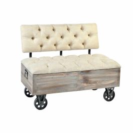 Banqueta DKD Home Decor Abeto Negro Beige Marrón Poliéster (100 x 51 x 77 cm) Precio: 198.50000027. SKU: S3021971