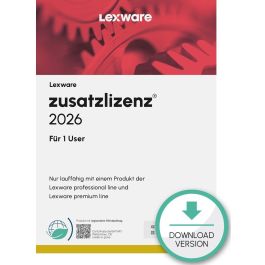 Lexware Zusatzlizenz 2026 für 1 User - ABO - ESD-DownloadESD Precio: 144.59000028. SKU: B1BACWVDCM
