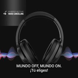 Energy Sistem Auriculares Silent ANC Inalámbricos con Cancelación de Ruido, Bluetooth 5.4, Negro