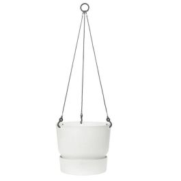 Maceta colgante ELHO Greenville 24 - Exterior - Ø 23.9 x H 20.3 cm - Blanco Maceta colgante ELHO Greenville 24 - Exterior - Ø 23.9 x H 20.3 cm - Blanco