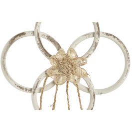 DKD Home Decor Portavela Neoclasico Blanco de Metal para Decoración Hogar, Largo 13cm, Ancho 24cm, Alto 34cm, Peso 1kg
