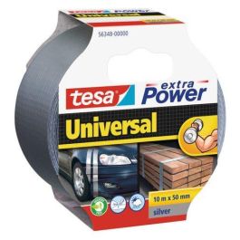 Tesa 56348-00000-06 Cinta Americana Extra Power Universal Plata 10 m x 50 mm Uso Interior/Exterior