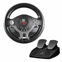 Subsonic Volante de Conducción Universal Cableado con Pedales y Paletas 180° Compatible Switch, PS4, Xbox One, PC