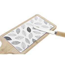 DKD Home Decor Tabla de Aperitivo Cottage Set de 2, de Gres y Bambú, Negro y Blanco con Hojas, 12x1x33 cm, Apta Lavavajillas DKD Home Decor Tabla de Aperitivo Cottage Set de 2, de Gres y Bambú, Negro y Blanco con Hojas, 12x1x33 cm, Apta Lavavajillas