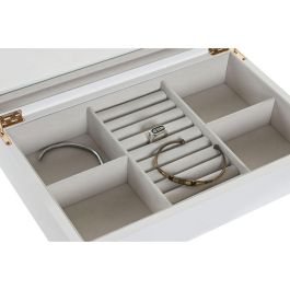 DKD Home Decor Joyero Tradicional Blanco Beige 18.5 x 7 x 29 cm