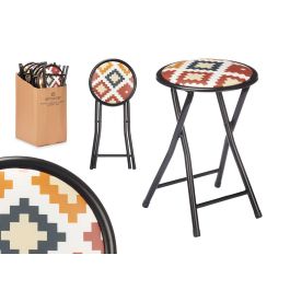 Taburete Plegable Pvc Mate Patas Negras Boho Chic Giftdecor 30X69CM (10 Unidades)