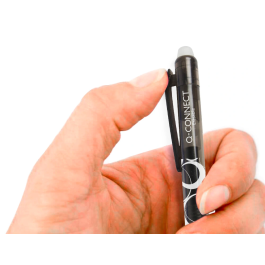 Q-connect Bolígrafo Retractil Borrable Tinta Gel Trazo 0,7 mm Negro
