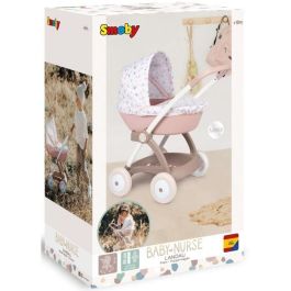 Cochecito de paseo para muñeca Baby Nurse - Smoby - Con capazo y capota de plástico - Rosa y blanco Cochecito de paseo para muñeca Baby Nurse - Smoby - Con capazo y capota de plástico - Rosa y blanco