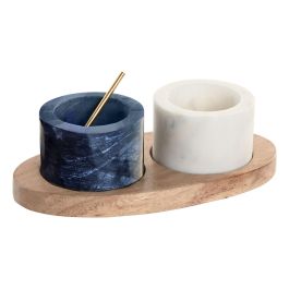 DKD Home Decor Salero Moderno de Mármol Blanco Negro y Acacia Set de 4 Unidades Medidas 10x7.6x20cm Apto para Lavavajillas Inox Precio: 11.49999972. SKU: B1GEHR9WQ6