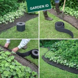 Borde de jardín de caucho reciclado - GARDEN ID Eco Border - 5 m H20 cm - Indestructible - Instalación flexible, recta o curva. Borde de jardín de caucho reciclado - GARDEN ID Eco Border - 5 m H20 cm - Indestructible - Instalación flexible, recta o curva.
