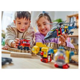LEGO 60462 Helicóptero, Cami3n Bomberos Y Submarino
