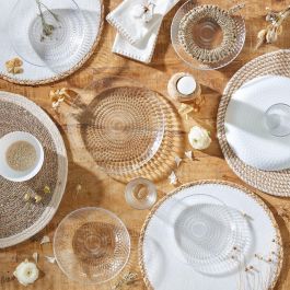 Luminarc Ensaladera Pampille Blanco Vidrio Templado Extra Resistente con Relieve 24 cm