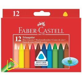FABER-CASTELL 120010 Ceras de cera triangulares, estuche de cartón de 12 unidades, Multicolor, para niños a partir de 3 años Precio: 15.59000058. SKU: B16DDF6HG7