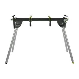 Ryobi RLS02 Banco de trabajo extensible 180 kg, compatible con sierras de inglete, 2160mm extensión, acero plegable, 2 soportes sierra