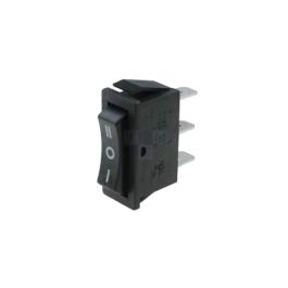 Edm Interruptor on-off-on estrecho empotrable 15A 250V 33x10x26 mm negro