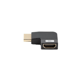 Lanberg Adaptador HDMI 8K Macho a Hembra Ángulo, HDMI 2.1, 48 Gbps, HDR, Chapado en Oro y Revestimiento de Aluminio