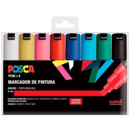 POSCA Marcador PC-8K-8C No Permanente Punta Biselada 8.0 mm Colores Surtidos Basic - Estuche 8U- Precio: 30.50000052. SKU: B1ETSGEKLX