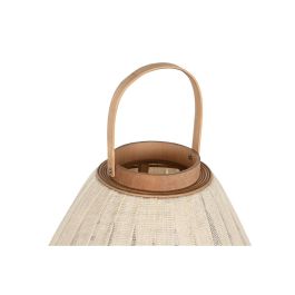 Portavelas Home ESPRIT Blanco Marrón Madera Cristal 38 x 38 x 84 cm Portavelas Home ESPRIT Blanco Marrón Madera Cristal 38 x 38 x 84 cm