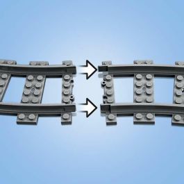 Lego City Cambios de Agujas, Accesorios para Vías de Tren de Juguete, 7 Piezas