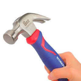 Workpro Martillo de Carpintero Mini 225g Mango Fibra Vidrio Acero Carbono Agarre Goma