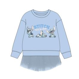Cerdá Sudadera French Terry Tul Stitch para Niño de 5 Años - Azul Claro