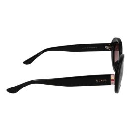 Guess GU7904 01T Gafas de Sol Ovaladas para Mujer, Montura Negra Brillante, Cristal Burdeos Degradado, 51mm, 145mm