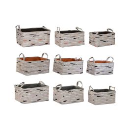 Cesta Basicos DKD Home Decor Gris Burdeos 30 x 20 x 40 cm Set de 3 (3 Unidades) Precio: 74.50000008. SKU: S3029025