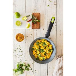 Sartén Wok Monix M261232 Gris Aluminio Ø 28 cm